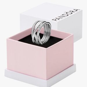 Pandora Sparkling Multi-Band Ring – Size 7
Brand new • Never worn